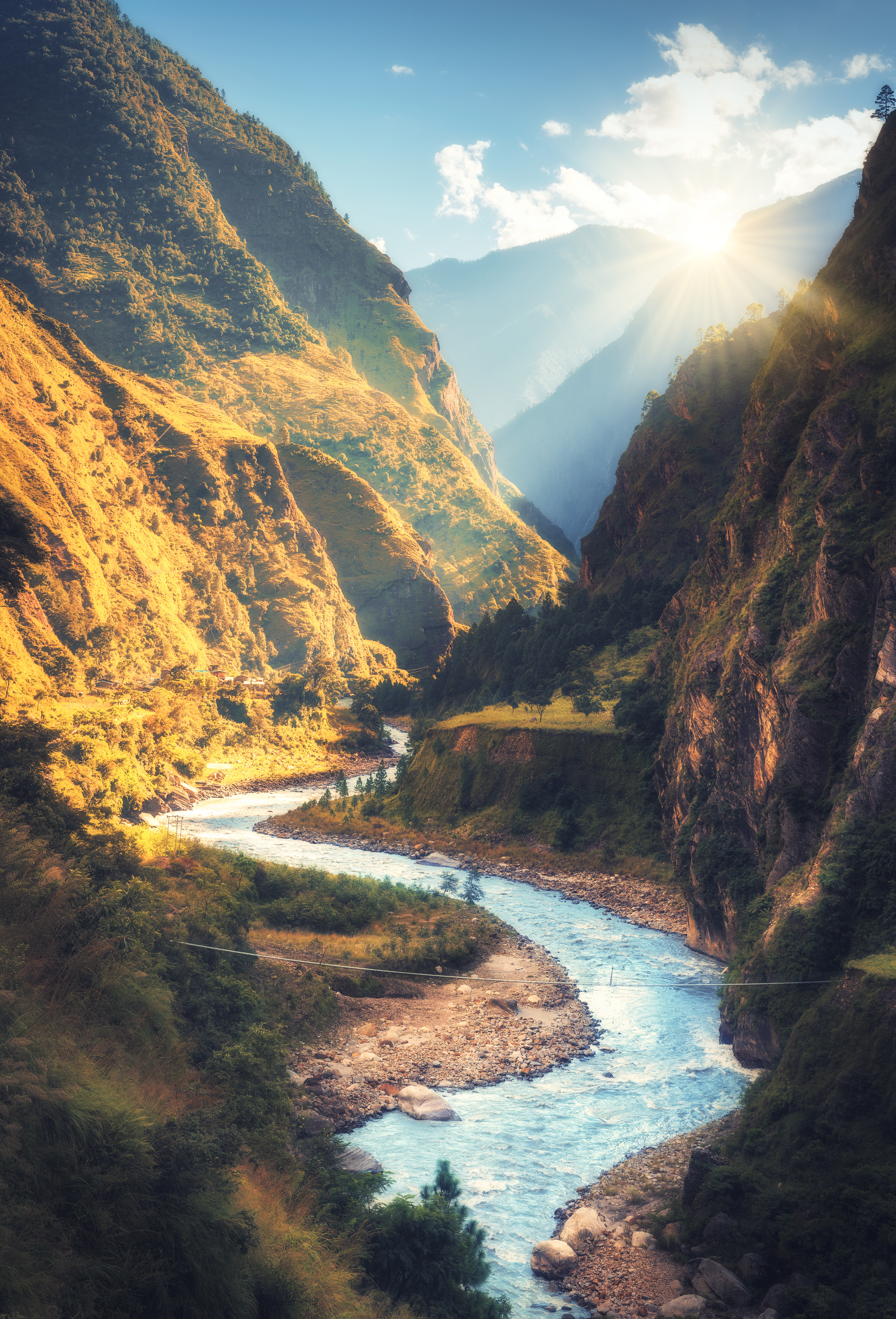 Sunset River Valley